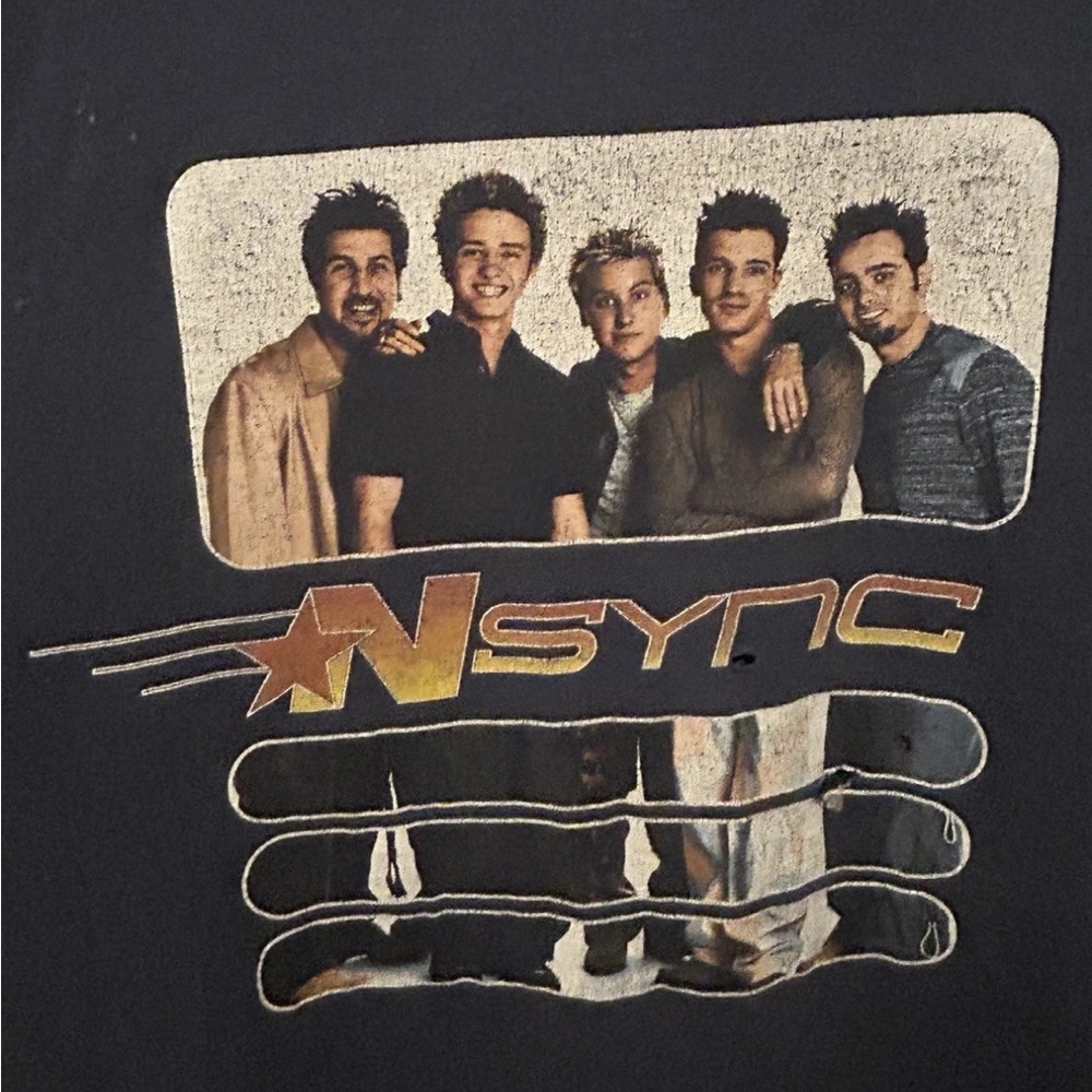NSYNC VTG Y2K RARE❗️T Shirt Boy Band Tee Blue 2000s 90s Vintage Boy Band - Picture 9 of 16